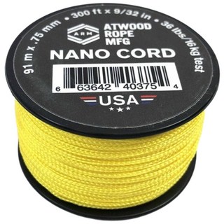 ATWOOD ROPE MFG 傘繩 0.75mm, 黃, 1個