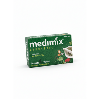MEDIMIX 經典18草本皂125G 阿育吠陀配方 天然草本溫和潔淨 全家適用, 125g, 1入