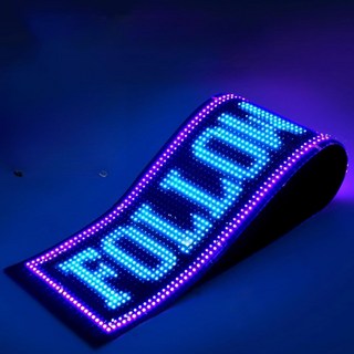 LED 플렉시블 디스플레이 부착식 미니 전광판, 20x90cm, 1개, 스마트 초슬림 유연 방수 전면 컬러 스크린