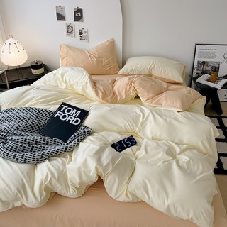 DFMEI 純色四件套牀單被套被罩學生宿舍單人牀上用品三件套