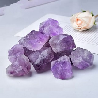 玫瑰鹽塊擴香石：多色鹽塊/水晶搭配，精油擴香、淨化空氣、泡澡去角質多用途, 淺紫水晶*100g