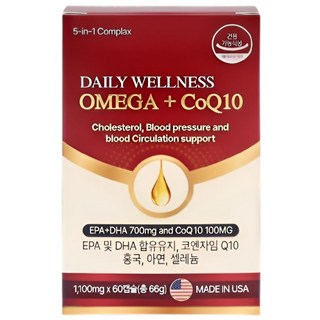 미국직수입 코큐메가 코어6 혈압 코큐텐 LDL 콜레 홍국 스타 콜레스테롤 약2개월, 1박스, 60회분