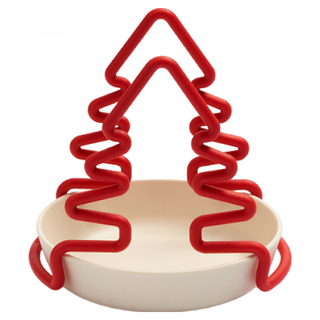 Minos 聖誕樹造型濾掛咖啡架，食品級材質，輕巧便攜，適用於各式杯款【熾咖啡】, (紅色) 聖誕樹 + 托盤 裸包, 1個