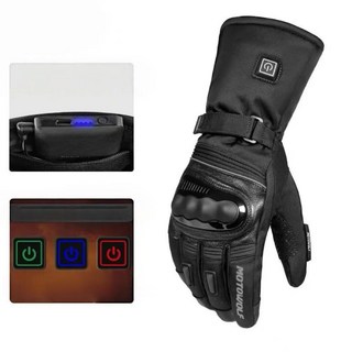 따뜻핸즈 손끝까지 따뜻한 장갑 오토바이 방한 열선 가죽 바이크 발열 무선 라이더 자전거 배달 겨울 레이싱 JoYouth, 올블랙