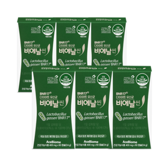 BNR 17 비에날씬 다이어트 유산균 Lactobacillus gasseri BNR17 에이스바이옴 락토바실러스 김희선 유산균, 2세트, 180정
