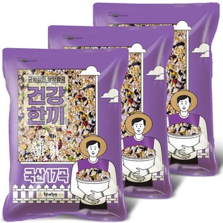 한끼농산 국산 100% 혼합곡 17곡 3kg (1kgx3봉), 3개, 1kg