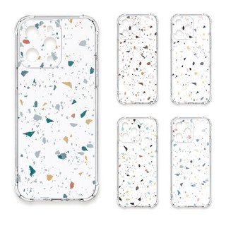 24H快速出貨 TRON 三星 A52/52s 彩色幾何小磨石子A款 四角防摔 軟殼 手機殼