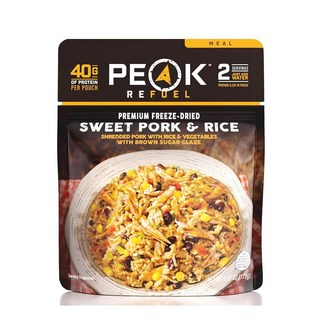 피크 주유 단돈과 쌀 | 냉동 건조 하이킹 배낭여행 캠핑 식사 놀라운 맛 진짜 고기 고단백 빠른 준비 음식, 2 Serving Pouch