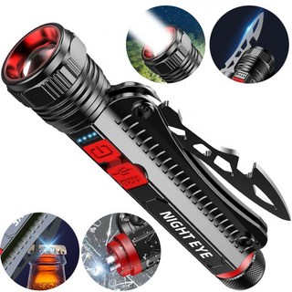 LED충전식 후레쉬 손전등 휴대용 초강력 낚시 써치라이트 캠핑 랜턴, 2개