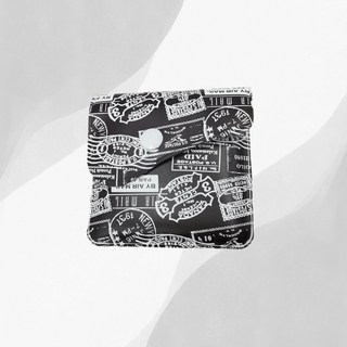 隨身熄煙袋，輕巧便攜菸灰盒，多款時尚煙灰袋，防火材質，密封防漏, 1個, 熄煙袋-字母黑, 字母黑