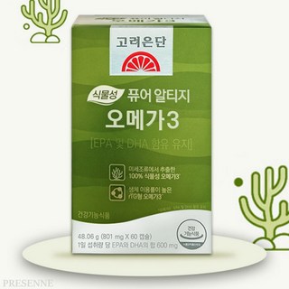 고려은단 식물성 퓨어 알티지 rTG 오메가3 60캡슐, 60정, 3개