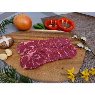 바른 고기 정육점 채끝 국내산 육우 스테이크 생고기불고기, 스테이크용 200g, 1개