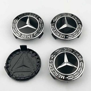 메르세데스 벤츠 W176 W204 W212 X156 X253 자동차 부품용 75mm A1714000025 휠 센터 캡 허브 4개, 02 Black, 01 75mm 4Pcs