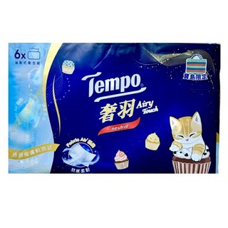 【現貨】Tempo無香4層紙手帕7抽 極吸萬用廚紙抽取式 貓福奢羽三層衛生紙80抽 貓福衛生紙 貓福, 6個, 80張
