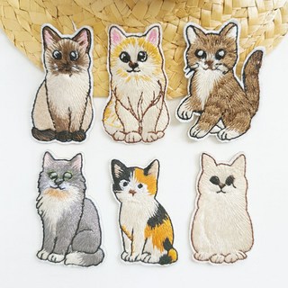 고양이 와펜 귀여운 고양이 자수 스티커 와펜패치