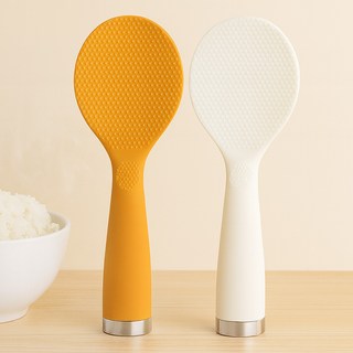 마켓플러스 밥알 안붙는 스탠딩 주걱, 1개, 화이트