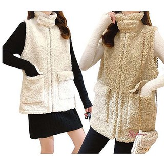 후리스조끼 뽀글이 여성 플리스 여자 양털 겨울 쪼끼 아우터털 카라넥 따듯한ytx648