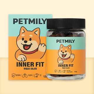 펫밀리 강아지영양제 기관지 간 면역력, 1개, 종합영양제, 60정