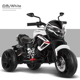 【阿LIN】800266 HT-9888 三輪摩托車 童車 電動機車 大黃蜂機車 歐兜嘜 輔助輪 音樂 早教, 白色, 1個