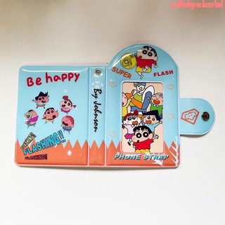 小新反扣相冊 卡冊 拍立得相簿 相冊 卡包 3 寸收納冊doly, 白色帶小新紙卡,PP內頁 放32