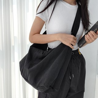 빅사이즈 캔버스 에코백 크로스백 학생 여행용 보부상 가방