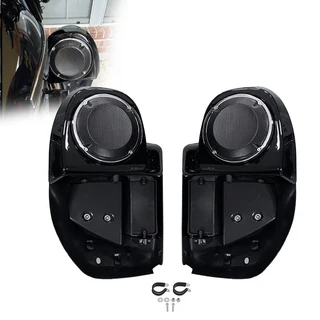 6.5 "스피커 박스 Harley Touring Street Electra Glide Road 2014-2022 Gloss Black Motorcycle 용 하부, 01 BLACK