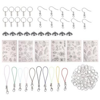 열 수축 플라스틱 시트 세트 DIY 키 체인 장음식에 대한 아트 필름 종이 크리 에이 티브 공예 꾸밈 스크랩북, 4)156 Pieces