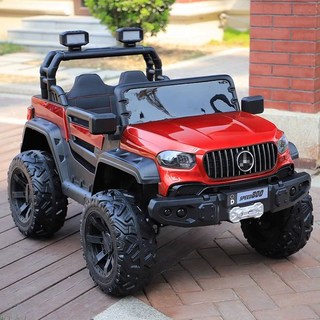 초대형 사륜 전동 어린이 자동차 전동차 리모컨 운전 놀이 오프로드 듀얼 좌석 장난감, 4륜구동, 1개, 고급형 레드 12V7A 배터리자가운전