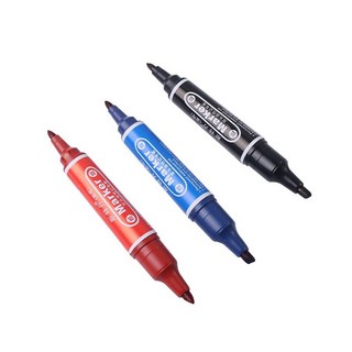 金屬防水筆 簽字筆 記號筆 美工筆, 1個, 藍色｜雙頭油性筆SK221【雙頭】