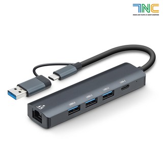 7NC USB 허브 C타입 멀티 연결 포트 노트북 타입 커넥터 컴퓨터 분배기 NCH-705, 1개
