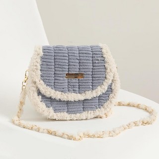 영상제공 샤샤벨 네트 공예 새들백 가방 만들기 diy 재료 세트, 블루, 1개