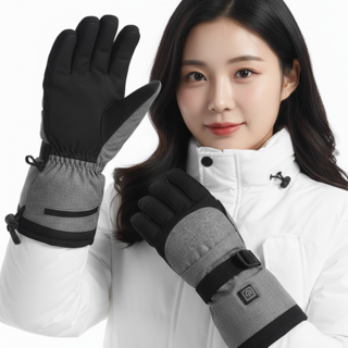 충전식 발열 장갑 방한 방수 겨울장갑 3단 온도조절 터치 가능