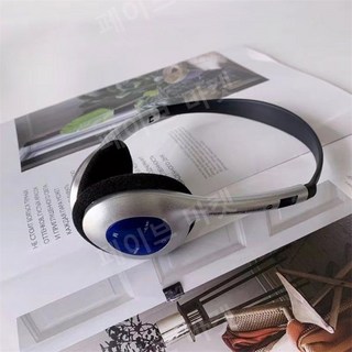 빈티지 셋 레트로 블루투스 무선 y2k, 실버 블루 도트 [ 폰]