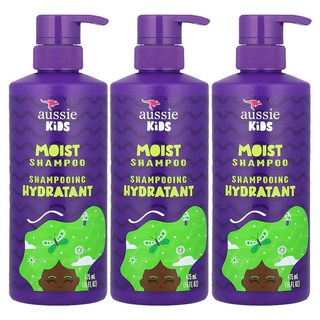 Aussie 오지 어씨 키즈 모이스트 샴푸 써니 트로피컬 프루트 향, 3개, 475ml