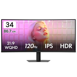 알파스캔 3425Q120 울트라와이드 WQHD 딥 블랙 IPS 120Hz C타입 무결점 모니터 34인치, 86.7cm, 3425Q120(딥블랙)