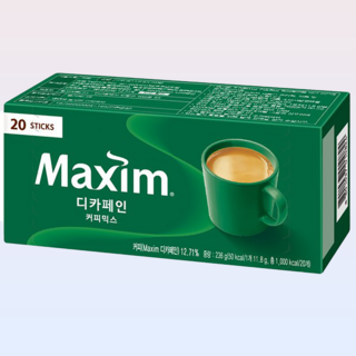맥심 디카페인 커피믹스, 12g, 20개입, 1개