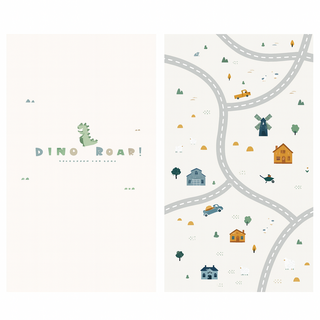 寶寶爬行墊 爬行墊 地墊 遊戲地墊 嬰兒防護地墊 幼兒遊戲地墊, M恐龍+鄉村道路