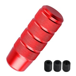 DUSCOKE 94mm/3.72인치 자동차 시프터 손잡이 - 가중 알루미늄 합금 자동차 기어 시프트 스틱 레버 핸들 M8 M10 M12 x 1.25 스레드 어댑터 포함 - 대, 레드