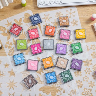 20色4X4兒童印泥組，安全無毒，啟發益智，彩色塗鴉手指畫印台, 1個, 隨機一個