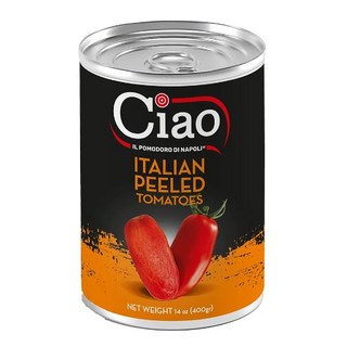 美食獵人 Ciao 去皮整粒番茄 400g (罐裝義大利進口，方便料理), 1個