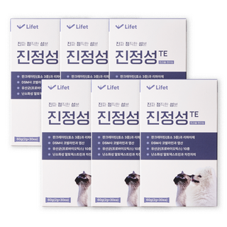 진정성 TE 췌장 영양제 강아지 고양이 소화효소 췌장염 설사 구토, 6개, 소화기능/췌장개선, 30회분