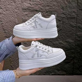 鞋百貨 女增高小白鞋 內增高懶人鞋 韓版百搭女休閒樂福鞋