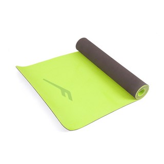 프로스펙스 TPE 양면 요가매트 6mm, 다크브라운 + 라임