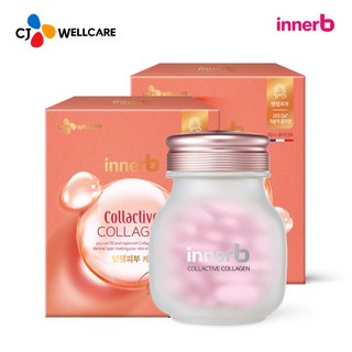 이너비 콜렉티브 저분자 콜라겐 엘라스틴 CJ 웰케어 피부 건강 비오틴 이너비콜라겐, 84정, 2개