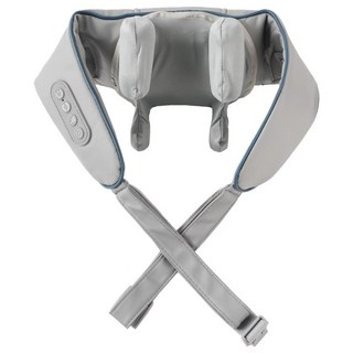 무선 온열 목 어깨 마사지기 3D 텐션 안마기 승모근 지압기 허리 마사지기, 그레이, 1개