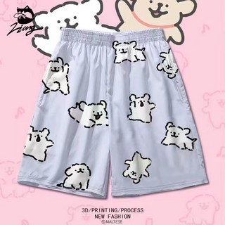 線條小狗連體睡衣 珊瑚絨加厚家居服