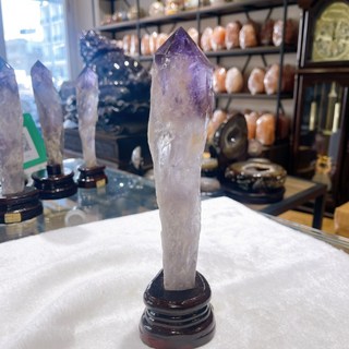 Sweet Heart 田芯精品 紫黃晶權杖骨幹水晶 獨特晶柱 能量擺件, 1個