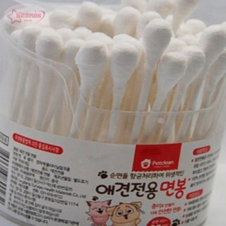 서락 펫크린 애견 순면 면봉 80개 반려견면봉