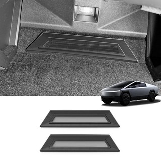 LUCKEASY 테슬라 사이버트럭 에어 플로우 벤트 그릴 보호용 뒷좌석 에어 벤트 커버 2개 뒷좌석 바닥 에어컨 콘센트 사이버트럭 액세서리용 ABS 블랙, LUCKEASY 테슬라 사이버트럭 에어 플로우 벤트 그