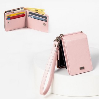 본아띠 메티스 천연소가죽 에나멜 펄 사피아노 지폐 카드 지갑 갤럭시 Z플립5 6 케이스